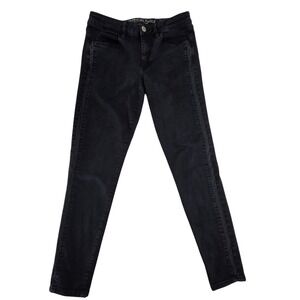 American Eagle Super Stretch X Jegging Black Side Panel Jeans Womens 12 Long